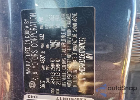 2018 Kia Sportage Lx z USA, uszkodzony, nr VIN KNDPM3AC6J7347032